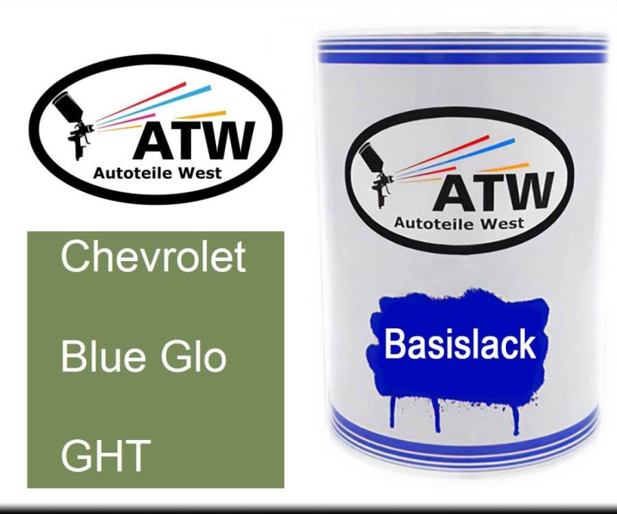 Chevrolet, Blue Glo, GHT: 500ml Lackdose, von ATW Autoteile West.